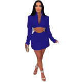 Women Deep V Neck Solid Beaded Chain Dress