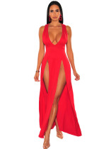 Summer deep v slit multicolor bandage nightclub dress Summer deep v slit multicolor bandage nightclub dress