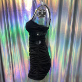 Women'S Silver Silk Straps Sexy High Stretch Slim Cutout Low Back Dress For Women