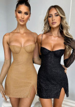 Women Long Sleeve Sexy Camisole Dress Women Long Sleeve Sexy Camisole Dress