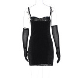 Women Long Sleeve Sexy Camisole Dress