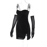 Women Long Sleeve Sexy Camisole Dress
