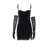 Women Long Sleeve Sexy Camisole Dress