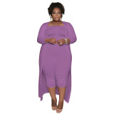 Spring Plus Size Women's Fashion Butt Tight Fitting Sexy Club Two-Piece Set