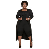 Spring Plus Size Women's Fashion Butt Tight Fitting Sexy Club Two-Piece Set