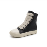 Spring High Top Shoes Thick Shoelaces Men And Women Same Style Couple Sneakers
