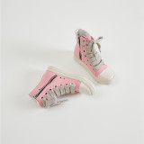 Spring High Top Shoes Thick Shoelaces Men And Women Same Style Couple Sneakers