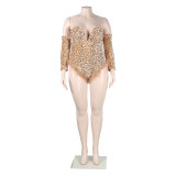 Women Sexy Feather Sequin Jumpsuit