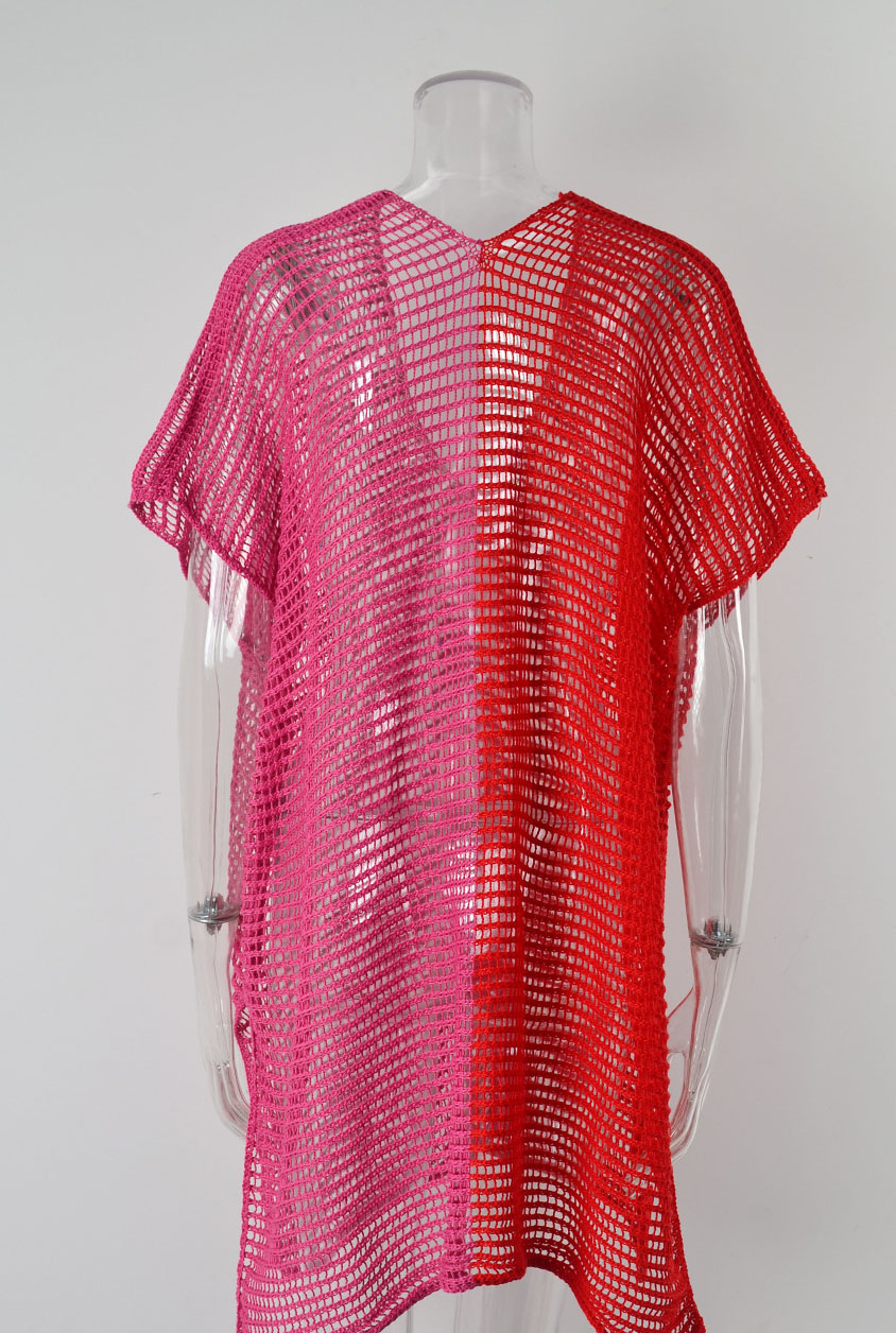 Knitted Hollow-Out Tassel Cover-Up Blouse for Summer Holidays
