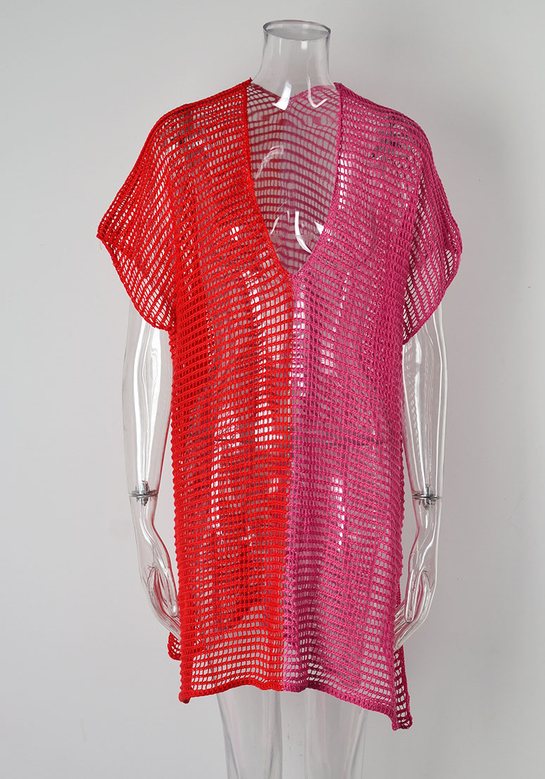 Knitted Hollow-Out Tassel Cover-Up Blouse for Summer Holidays