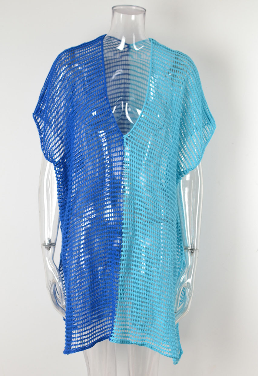 Knitted Hollow-Out Tassel Cover-Up Blouse for Summer Holidays