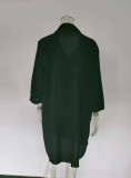 Spring And Summer Women'S Deep V-Neck Chiffon Shirt Sunscreen Shirt Dress