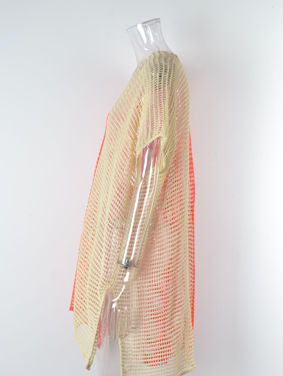 Knitted Hollow-Out Tassel Cover-Up Blouse for Summer Holidays