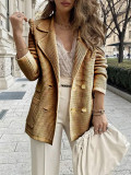 Women Casual Ribbed Loose Blazer