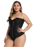 Zipper corset tummy control Tight Fitting corset bride dress court corset