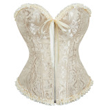 Zipper corset tummy control Tight Fitting corset bride dress court corset