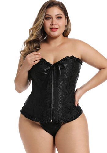 Zipper corset tummy control Tight Fitting corset bride dress court corset