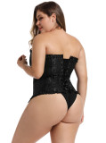 Zipper corset tummy control Tight Fitting corset bride dress court corset