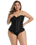 Zipper corset tummy control Tight Fitting corset bride dress court corset