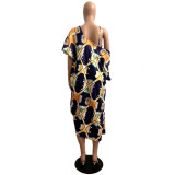 Swimwear Digital Printing Cardigan Short Sleeve Blouse Two Pieces Bikini Swimsuit Women Three-Piece Set