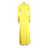 Beaded Lace Bodysuit Long Sleeve Irregular Dress Two-Piece Clubwear