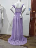 Pregnant Women Sexy Off Shoulder Slit Maxi Party Dress