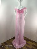 Pregnant Women Sexy Off Shoulder Slit Maxi Party Dress