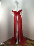 Pregnant Women Sexy Off Shoulder Slit Maxi Party Dress