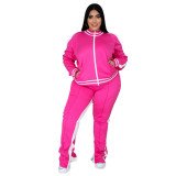 Women Long Sleeve Top and Pants Sports Two-Piece Set