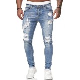 men Ripped Trendy Black Denim Pants
