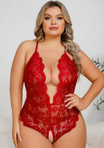Pus Size Women Lace One-Piece Sexy Lingerie Pus Size Women Lace One-Piece Sexy Lingerie