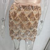 Women Summer Backless Sequin Dress
