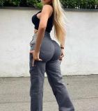 Women High Waist Multi Pocket Cargo Pants