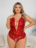 Pus Size Women Lace One-Piece Sexy Lingerie