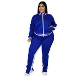 Women Long Sleeve Top and Pants Sports Two-Piece Set