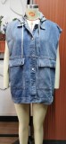 Women Fashion Loose Denim Vest