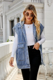 Women Fashion Loose Denim Vest