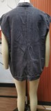 Women Fashion Loose Denim Vest