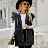 Women Fashion Loose Denim Vest