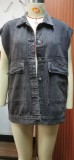 Women Fashion Loose Denim Vest