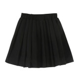Girl Trendy floral coat and pleated skirt two-piece set