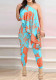 Women Solid Slash Shoulder Jumpsuit