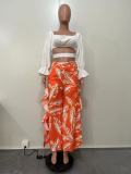 Sexy Off Shoulder Top Ruffle Edge Pants