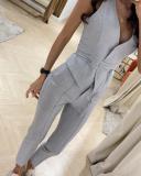 Summer Chic Slim Waist Sexy Vest Tight Pants Two-Piece Set For Women