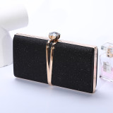 Women'S Fashion Sequins Elegant Dinner Bag One Shoulder Diagonal Pu Bag