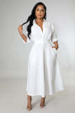 Women'S Dress Fashion Shirt Dress Tunic Loose Long Sleeve Long Dress
