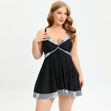 Plus Size Swimsuit Women'S Spa High Waist Swimming Dress Shorts Two Piece Set