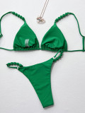 Women Sexy Bikini Solid Two Pieces Swimwear