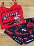Women Printed Tank Top and Shorts Two-Piece Set