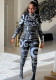 Women Fashion Long Sleeve Printed Jumpsuit
